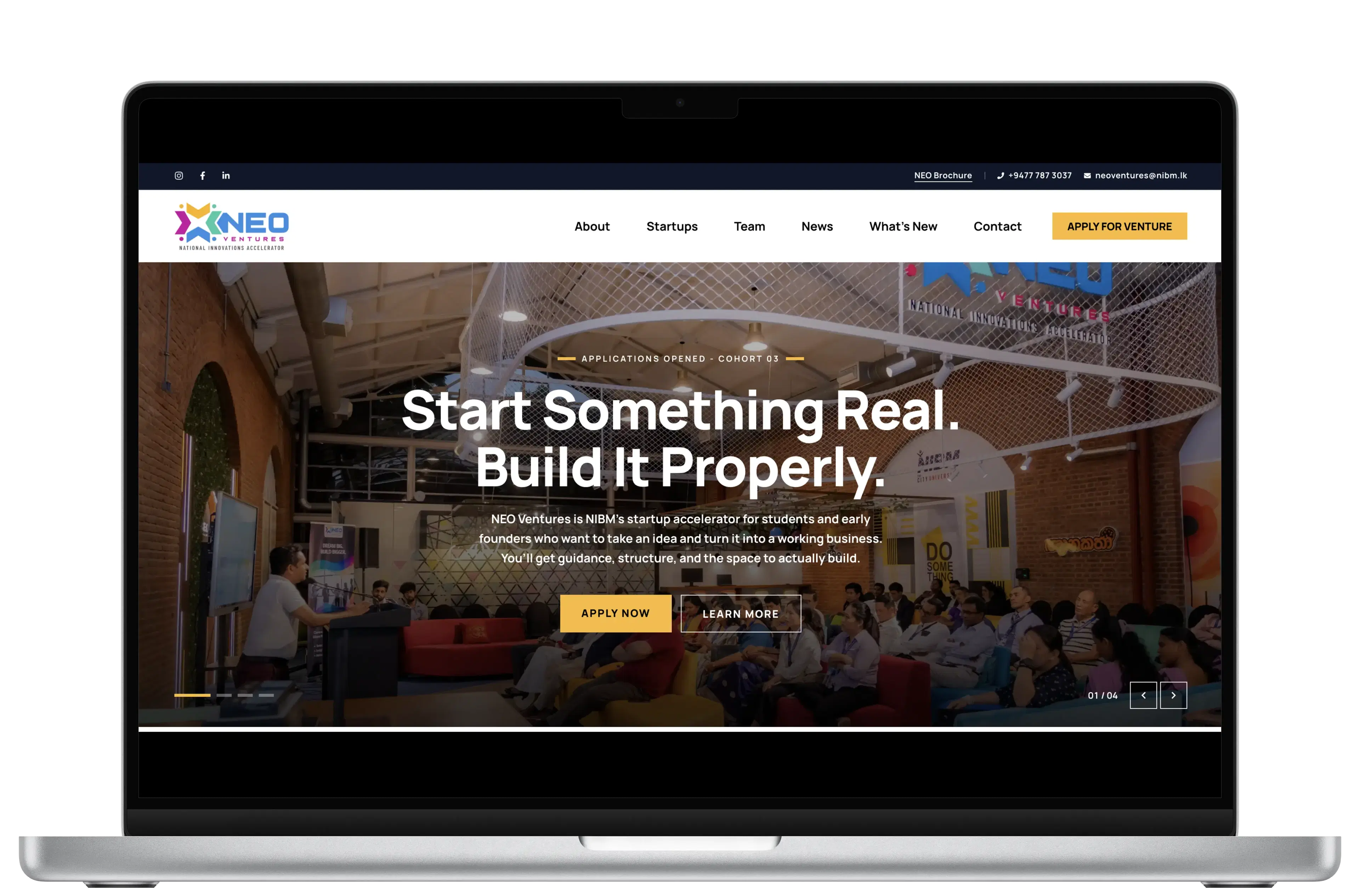 Neo Ventures Website - Neo Labs Project